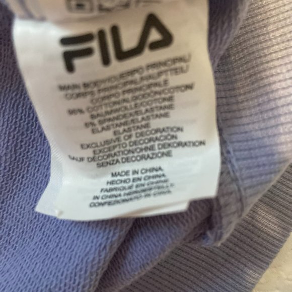 Fila Long Sleeve Crew Neck Sweatshirt with Pockets Purple 2X NWT - Picture 12 of 12